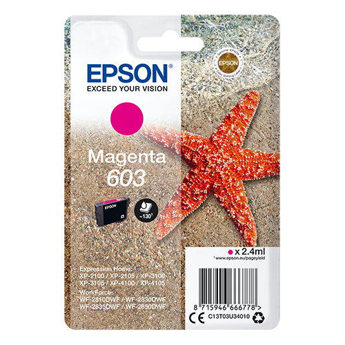 EPSON CARTUCCIA INK MAGENTA, STELLA MARINA, 603