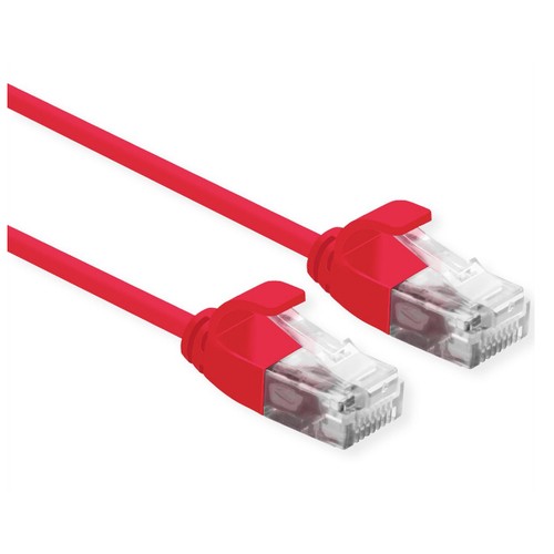 ROLINE CAVO DI RETE UTP DATA CENTER PATCH CORD CAT.6A (CLASSE EA) LSOH SLIM 2 M ROSSO