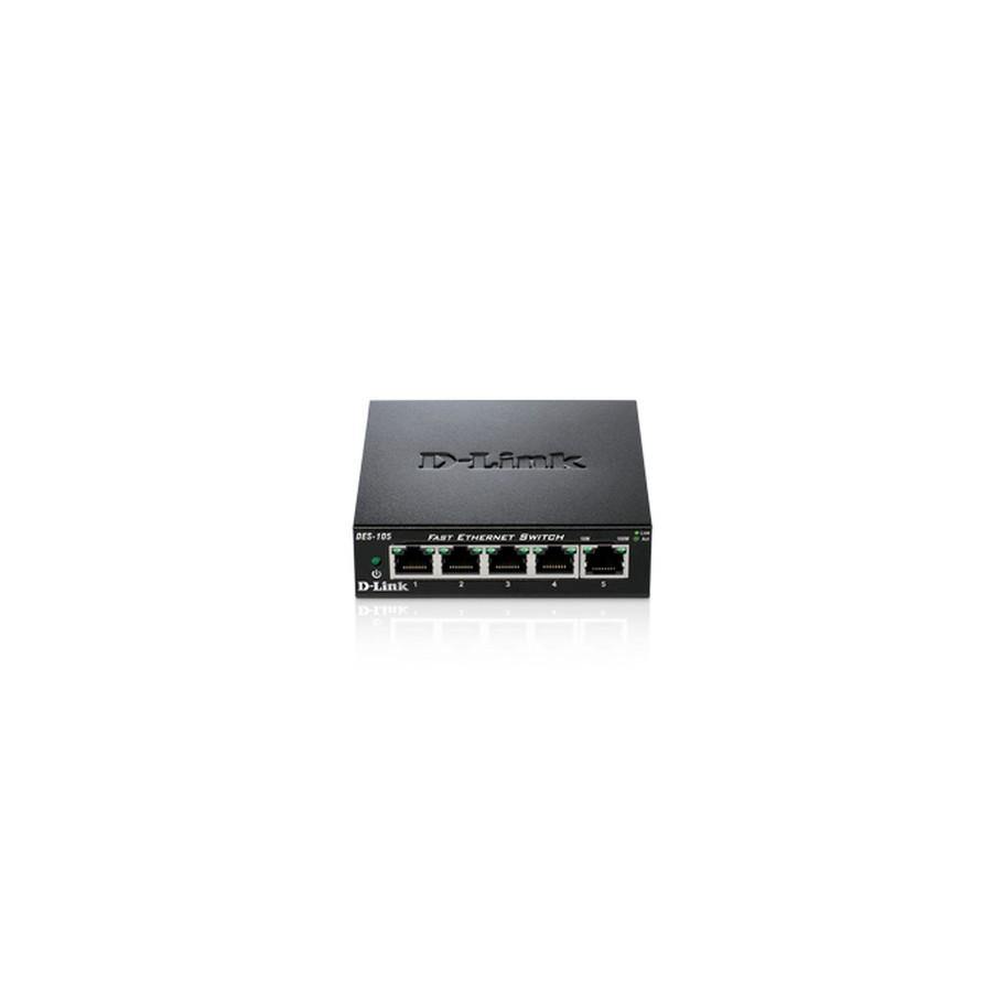 D-LINK SWITCH 5 PORTE 10/100 CASE METALLICO