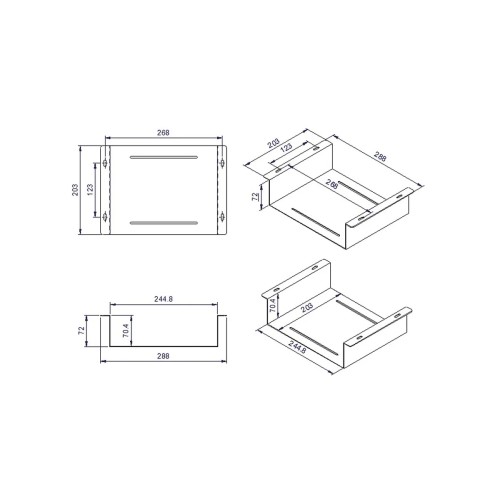 ROLINE ALLOGGIO SOTTOSCRIVANIA PER KVM/NUC/MINIPC/APPLE MAC MINI