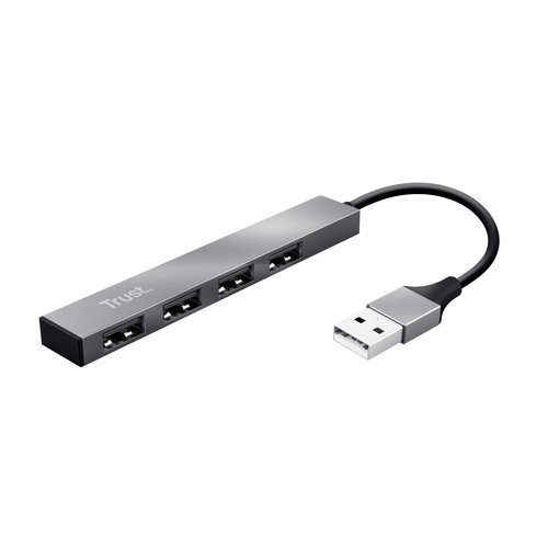 TRUST MINI USB HUB 4 PORTE HALYX ALUMINIUM