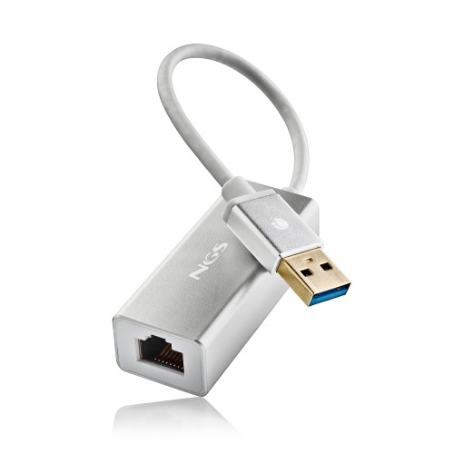 NGS ADATTATORE DI RETE DA USB 3,0 A RJ45 PER PC E LAPTOP, 15cm